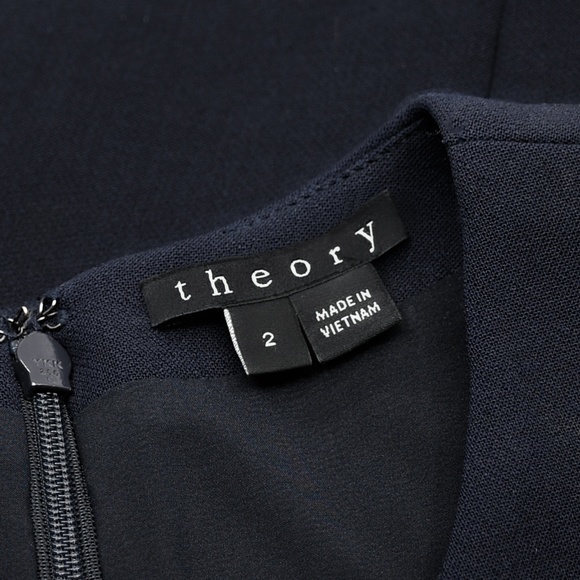 THEORY Rosanelle/New Faded Sleeveless Dress Sz 2 Navy - Picture 8 of 11